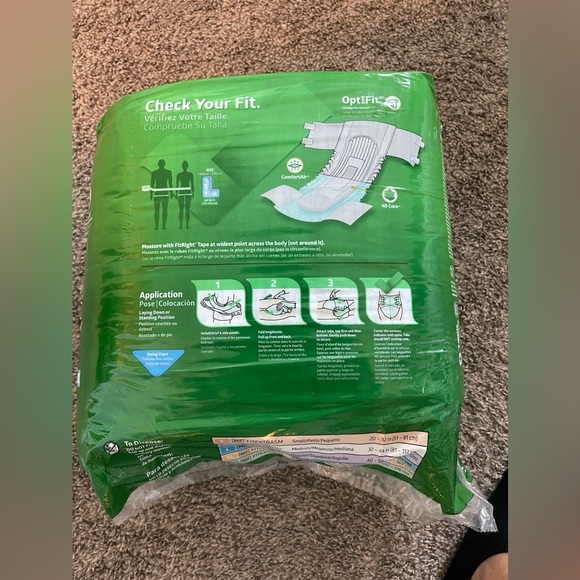 FitRight OptiFit Extra Briefs w/ Tabs, Adult Incontinence Brief, 20ct (80 Total) - Picture 2 of 5